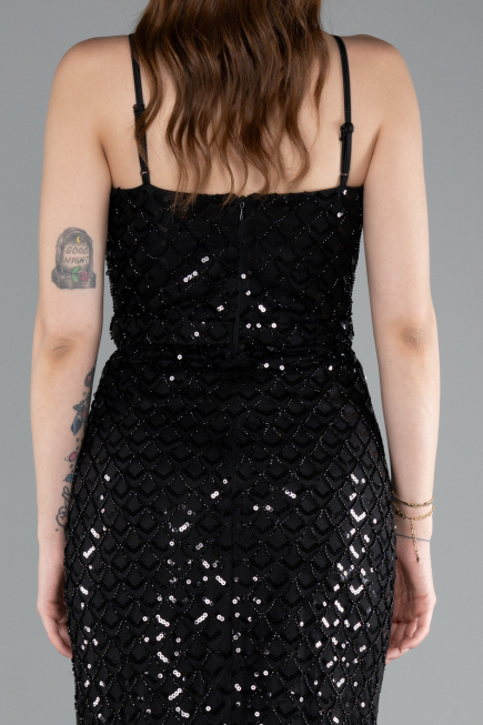 Abendkleid Lang Schwarz ABU4980