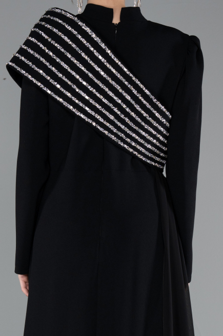Abendkleid in Übergröße Lang Schwarz ABU4977