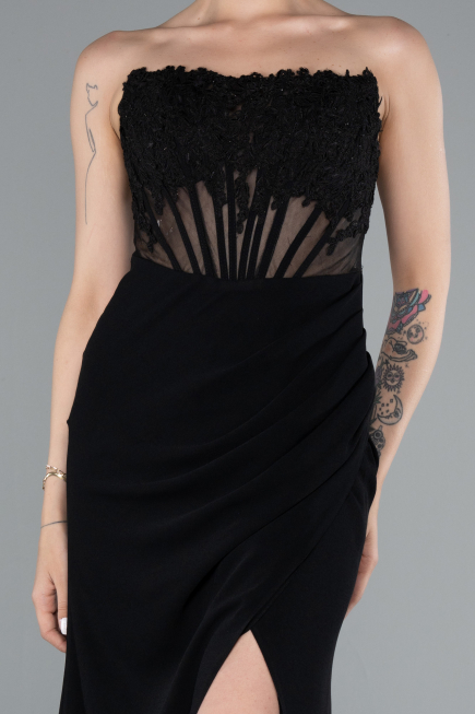 Abendkleid Lang Schwarz ABU5001