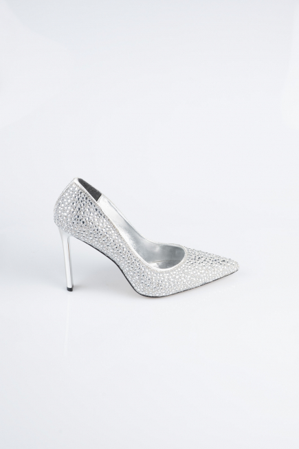 Silber Stiletto Steinbesetzt AB1138