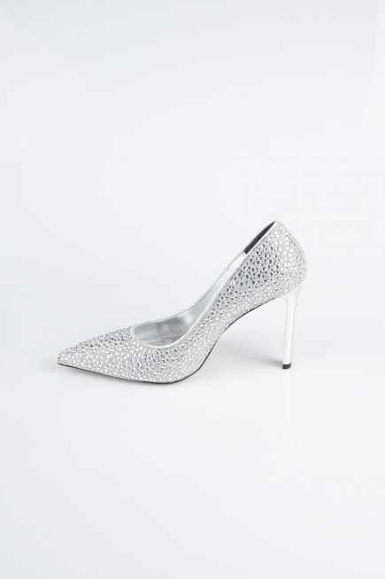 Silber Stiletto Steinbesetzt AB1138