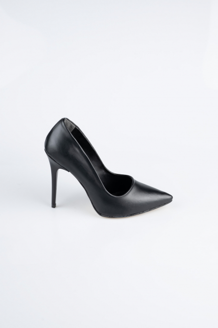 Stiletto Leder Schwarz AB1140
