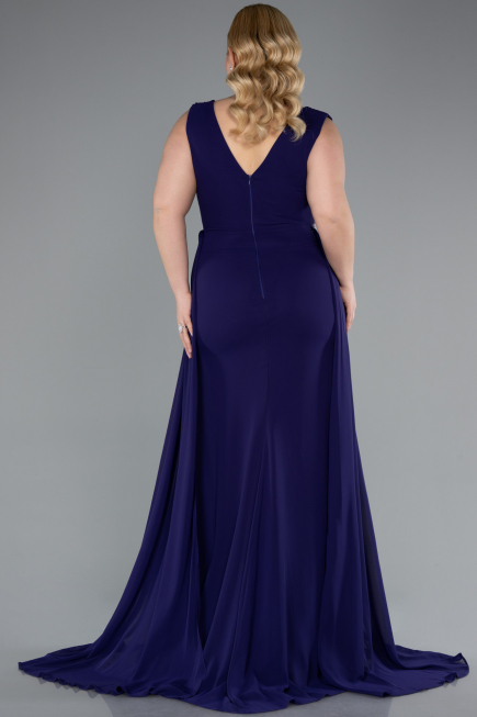 Kleider in Großen Größen Lang Chiffon Violette ABU5006