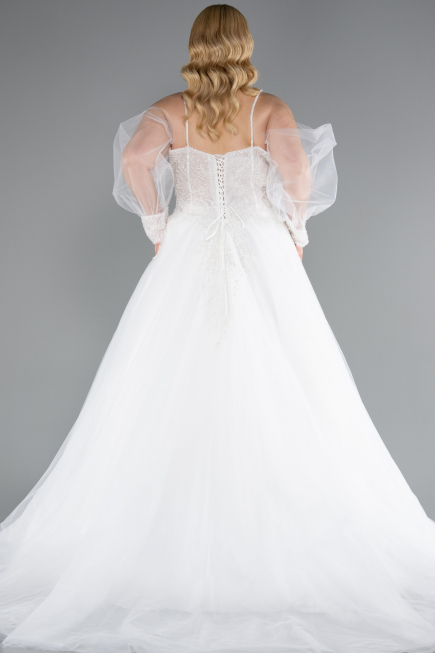 Hochzeitskleider Lang Weiß ABG118
