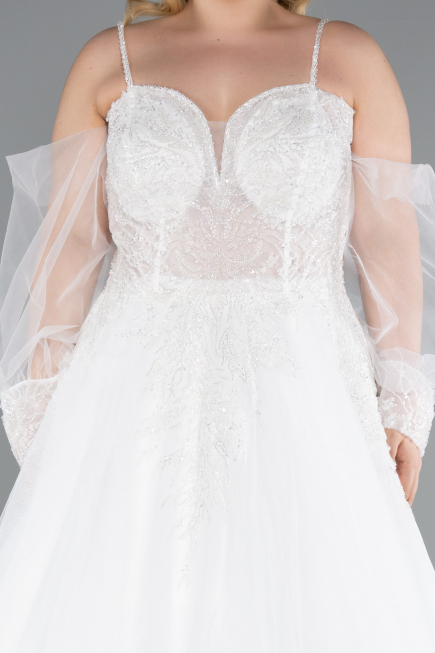 Hochzeitskleider Lang Weiß ABG118