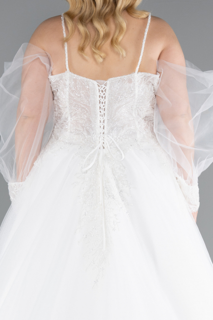 Hochzeitskleider Lang Weiß ABG118
