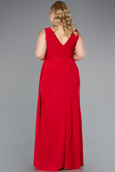 Abendkleid in Übergröße Lang Rot ABU4968