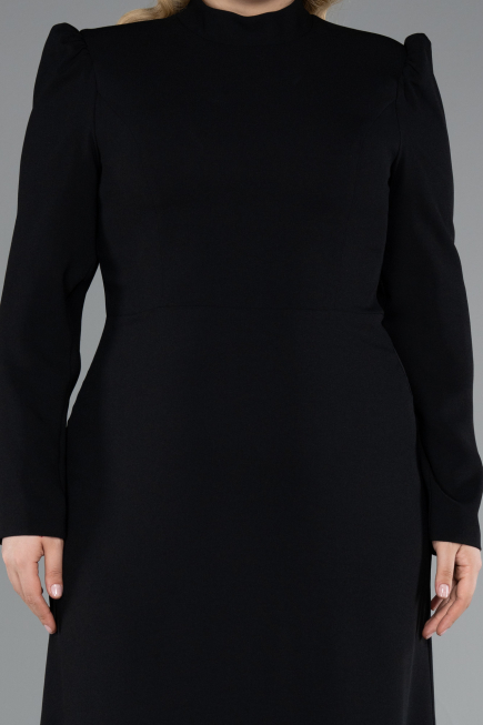 Abendkleid in Übergröße Lang Schwarz ABU4977