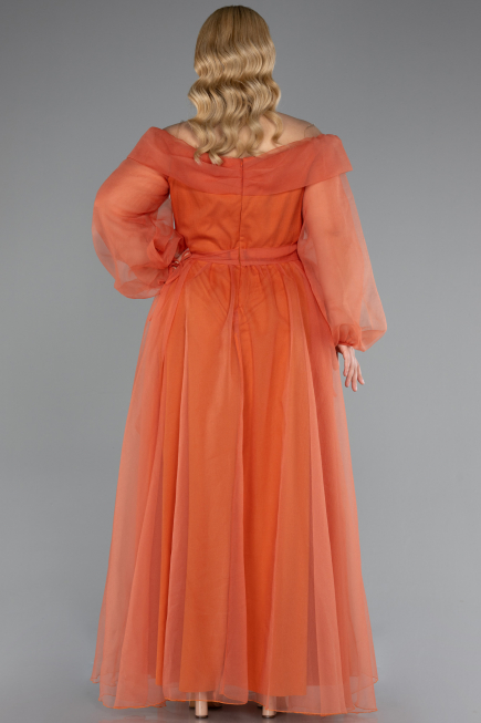 Orange Kleider In Großen Größen Lang ABU1535