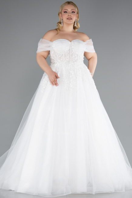 Hochzeitskleider Lang Weiß ABG126