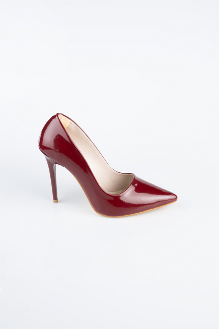 Weinrot Stiletto Lackleder ABR1140