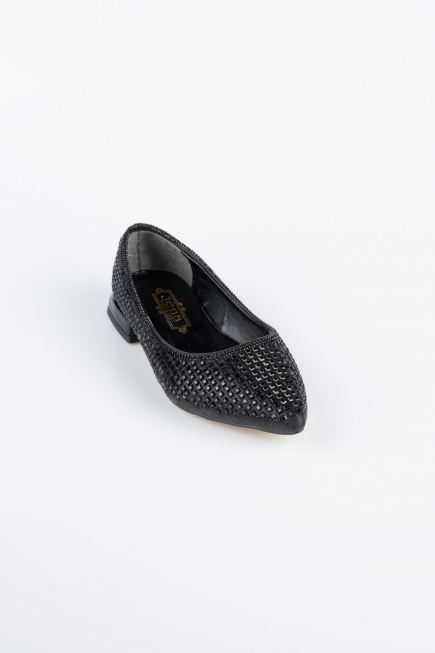 Party-Schuhe Steinbesetzt Schwarz MJ9001