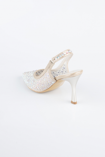 Stiletto Steinbesetzt Gold MJ9002