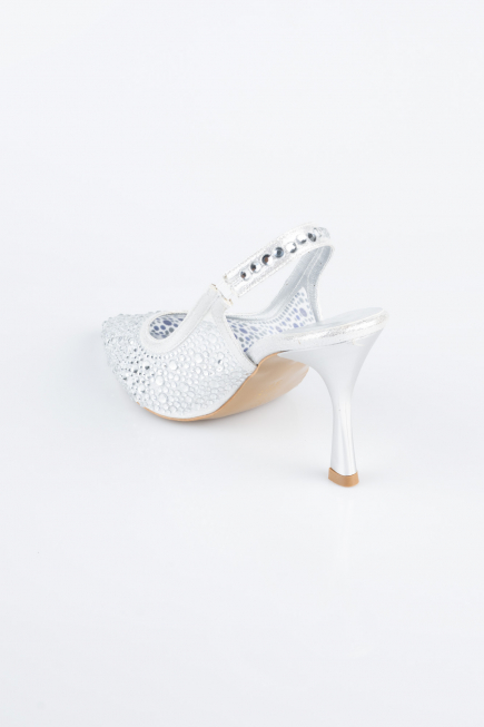 Stiletto Steinbesetzt Silber MJ9002