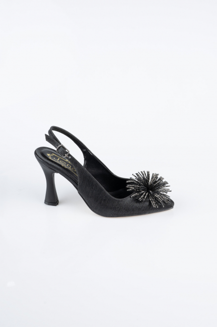 Party-Schuhe Laserschnitt Schwarz MJ9003