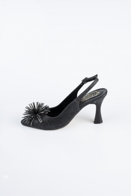Party-Schuhe Laserschnitt Schwarz MJ9003