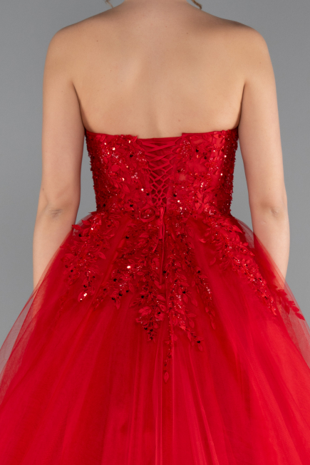 Rot Designer Abendkleid Lang ABU4431