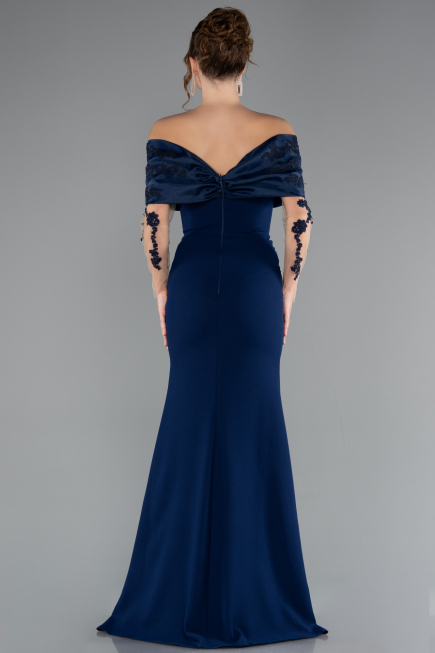 Abendkleid Lang Marineblau ABU4343