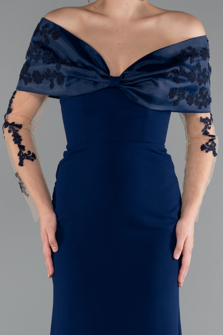 Abendkleid Lang Marineblau ABU4343