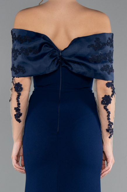 Abendkleid Lang Marineblau ABU4343