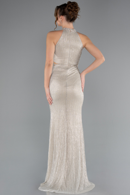 Abendkleid Lang Beige ABU4324