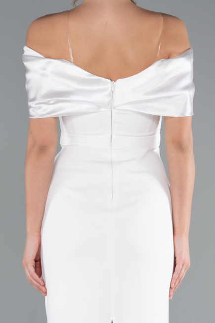 Weiß Partykleid Midi ABK2212