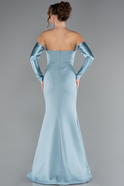 Türkis Abendkleid İm Meerjungfrau-Stil Lang ABU4637