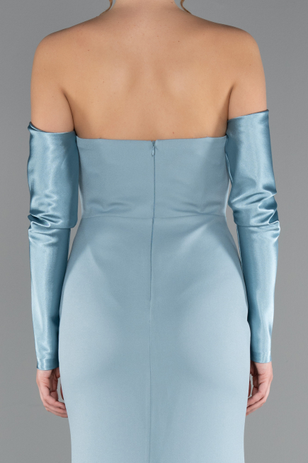 Türkis Abendkleid İm Meerjungfrau-Stil Lang ABU4637