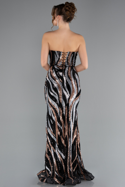 Abendkleid Lang Schwarz ABU4999