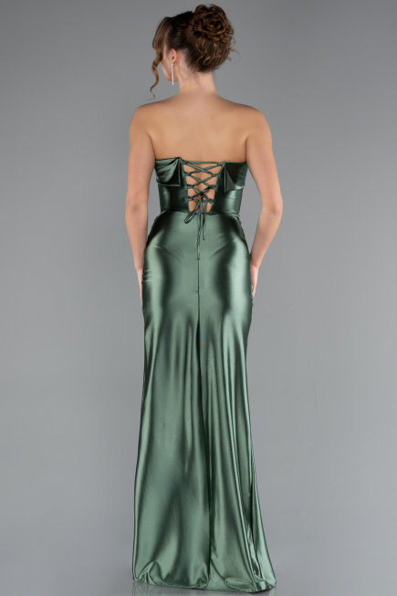 Pistaziengrünes Abschlusskleid Lang ABU4944