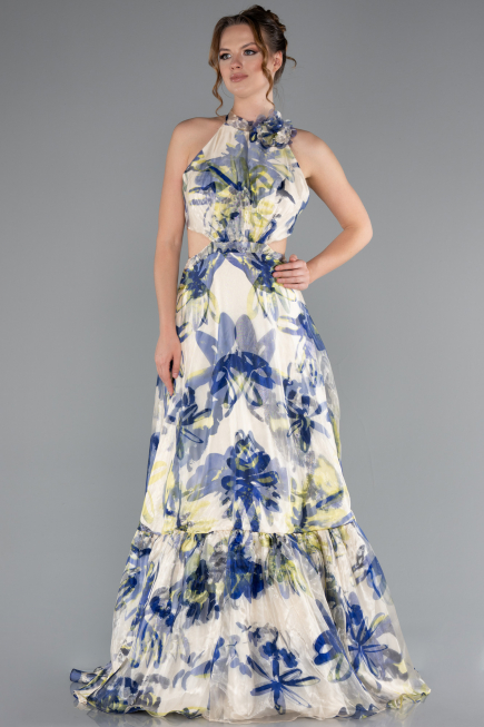 Abendkleid Lang Mehrfarbiges ABU4686