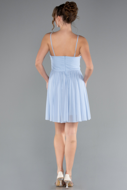Partykleid Kurz Eisblau ABK2365