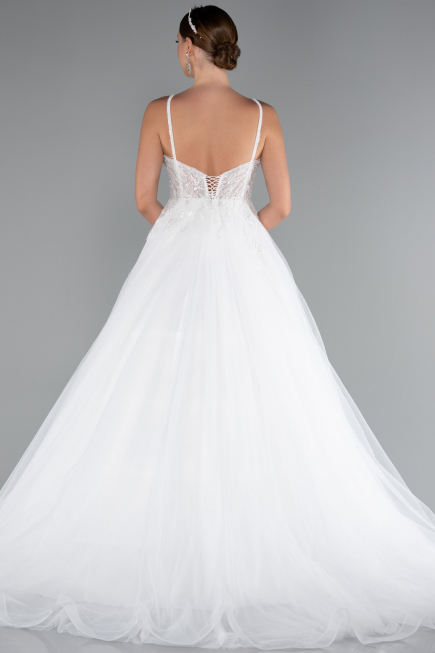 Hochzeitskleider Lang Weiß ABG134
