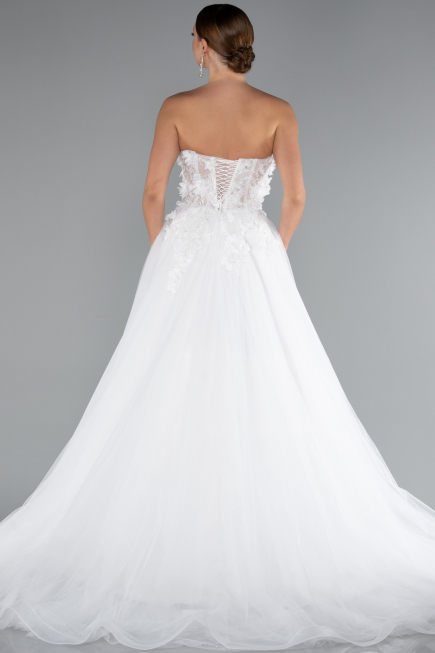 Hochzeitskleider Lang Weiß ABG135