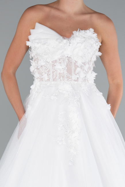 Hochzeitskleider Lang Weiß ABG135