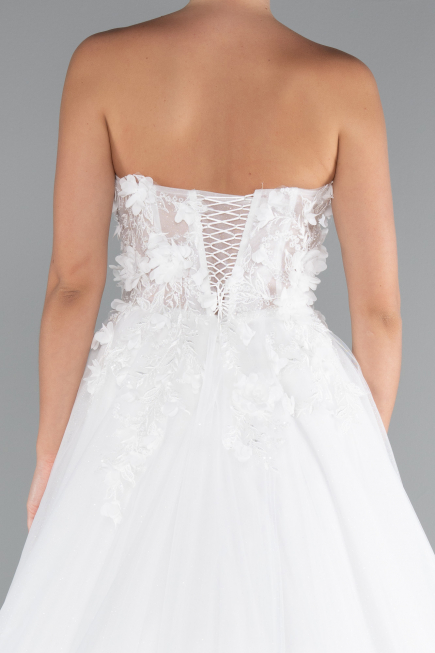 Hochzeitskleider Lang Weiß ABG135