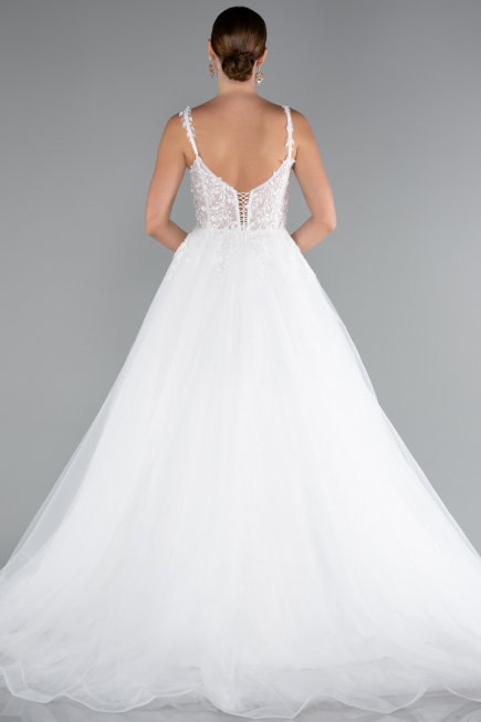 Hochzeitskleider Lang Weiß ABG136