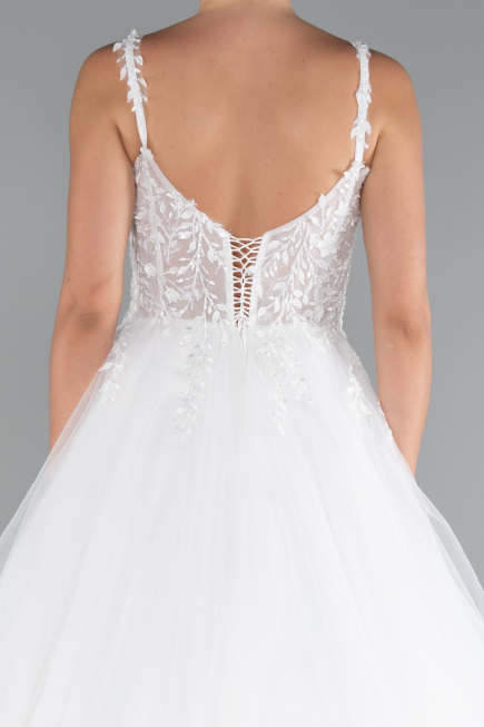 Hochzeitskleider Lang Weiß ABG136
