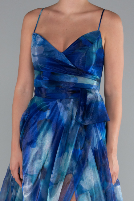 Abendkleid Lang Sächsischblau ABU5053