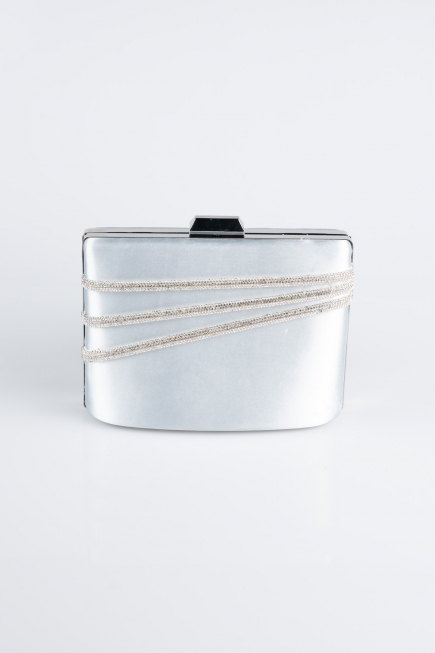 Grau Abendtasche Satin SH822