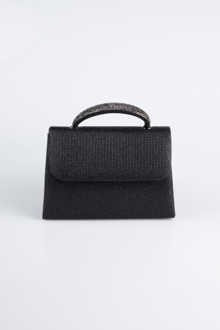 Schwarz-Platin Abendtasche SH844