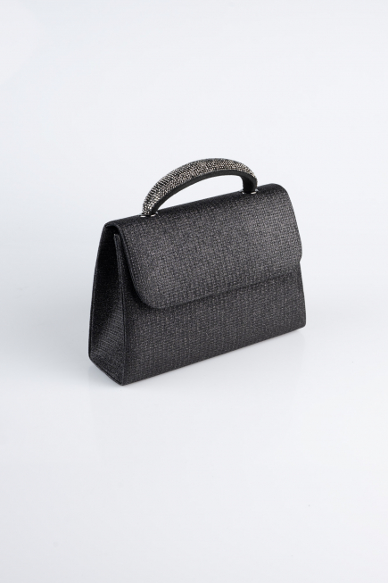 Schwarz-Platin Abendtasche SH844