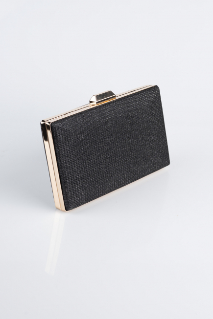 Schwarz-Gold Abendtasche Glitzernd SH801