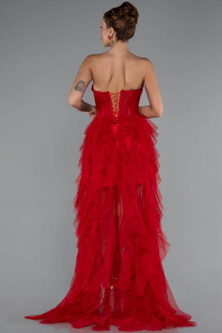 Standesamtkleid Lang Rot ABU5071