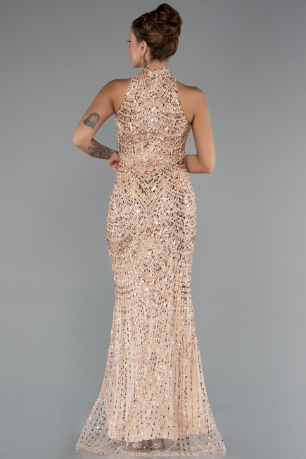 Gold Abendkleid Lang ABU4791