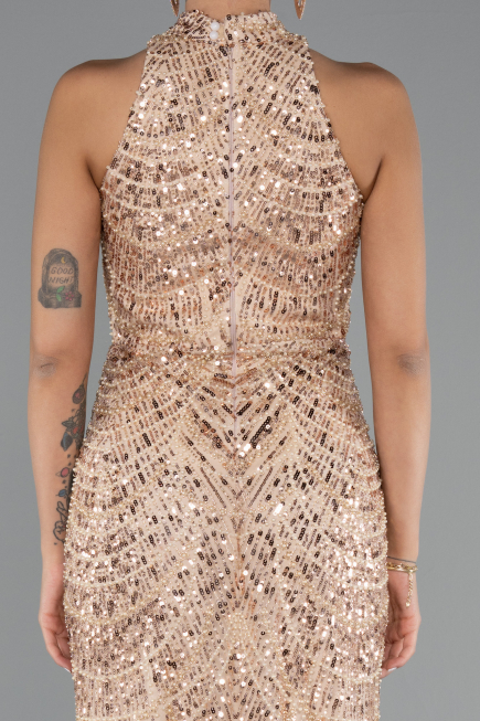 Gold Abendkleid Lang ABU4791
