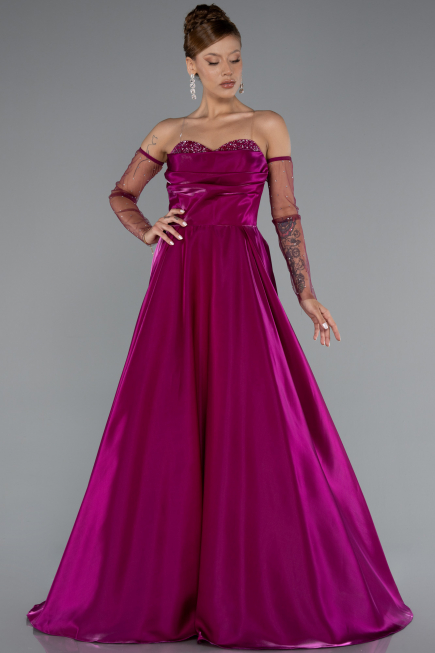 Fuchsie Abendkleid Lang ABU3604