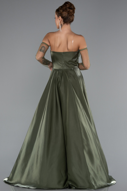 Khaki Abendkleid Lang ABU3604