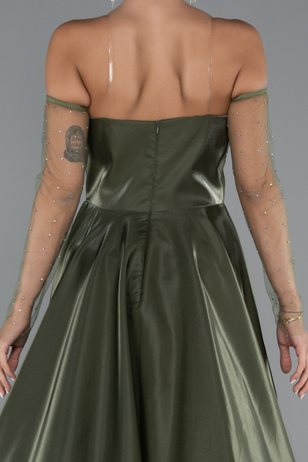 Khaki Abendkleid Lang ABU3604