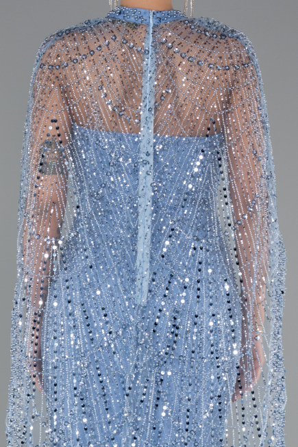Indigo Abendkleid Lang ABU4517
